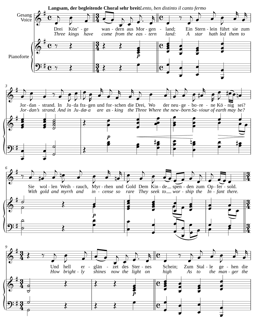Волхвы (Die Könige). Рождественские песни, соч. 8 [2]