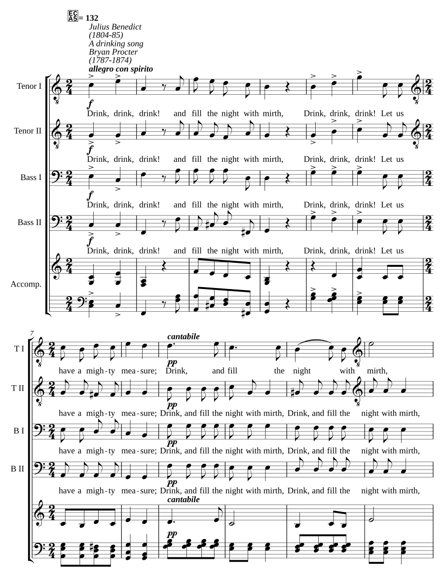 Песнь о выпивке (A Drinking Song)