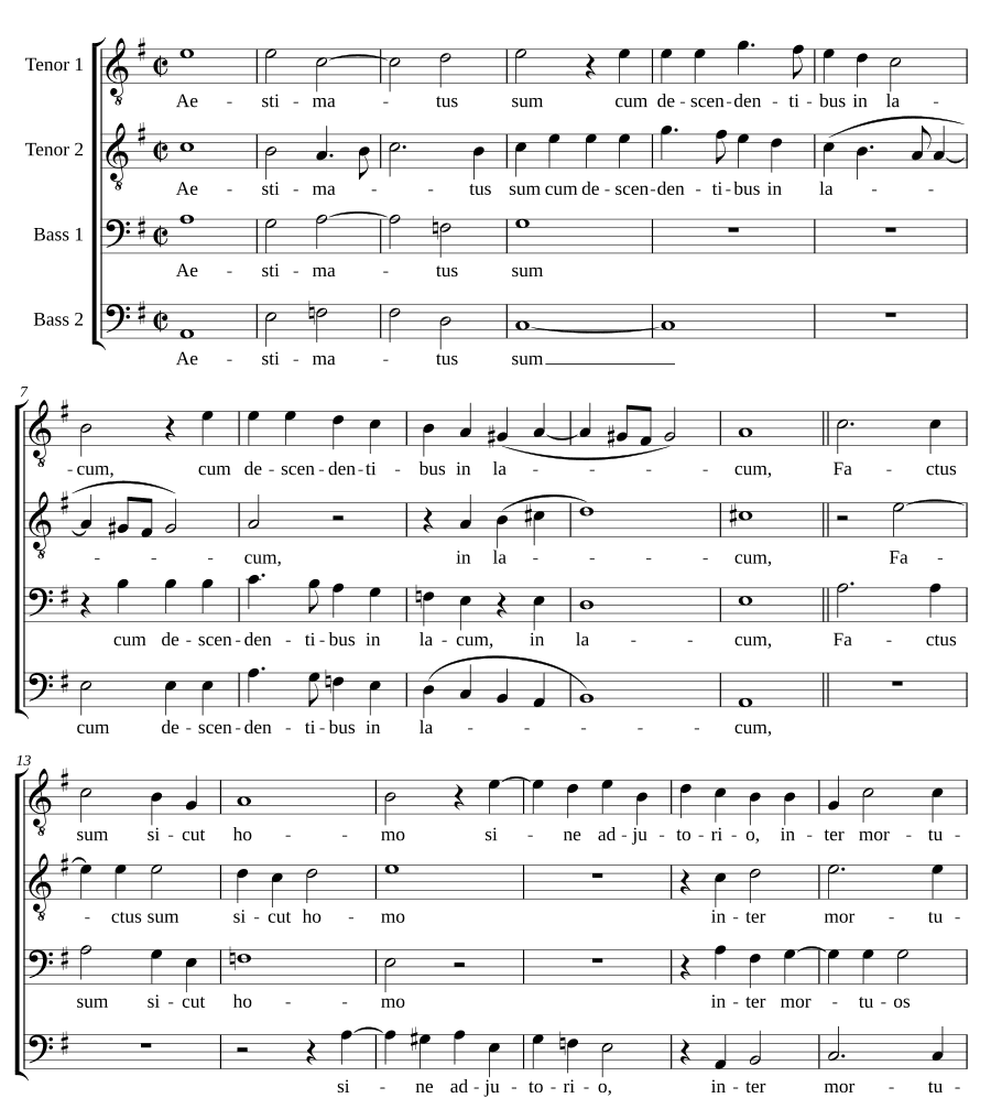 Я был презрен (Aestimatus sum)