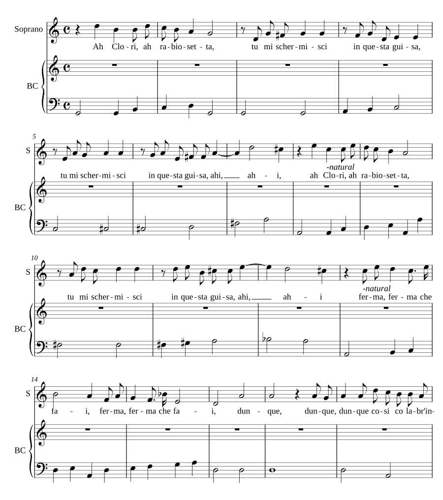 Ах, Клори, ах, злюка (Ah Clori, ah rabiosetta)