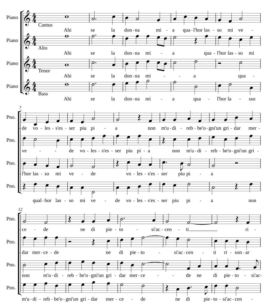 Ах, если бы моя дама (Ahi se la donna mia)