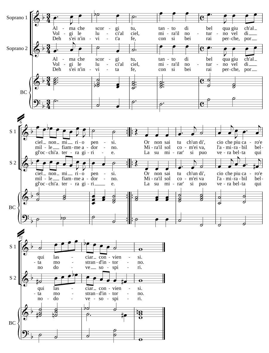Душа, что видишь (Alma che scorgi)