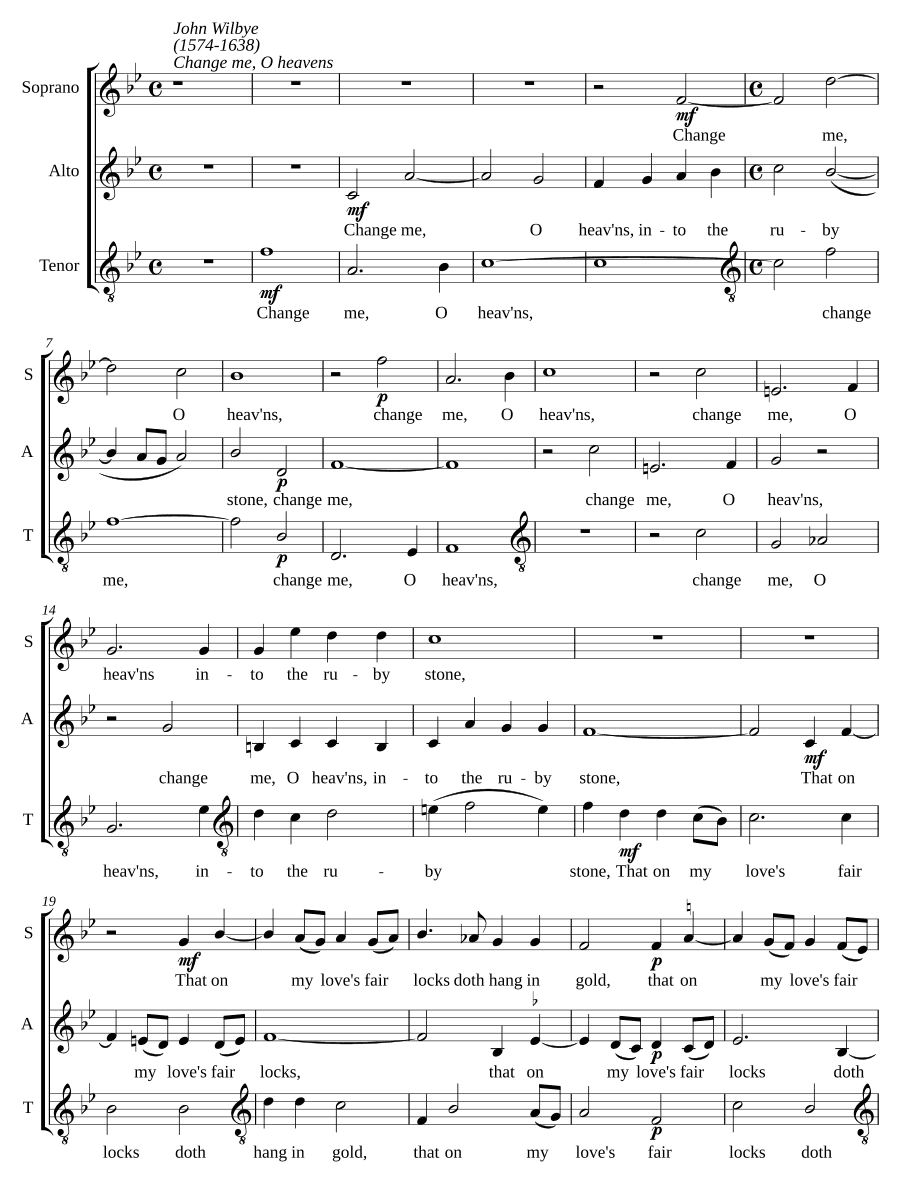 Измени меня, о небеса (Change me, O heavens)