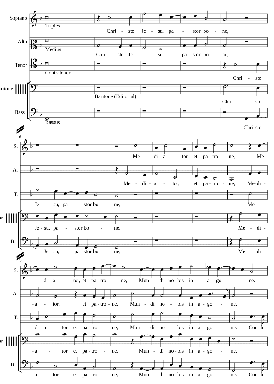 Христе Иисус, добрый пастырь (Christe Jesu, pastor bone)