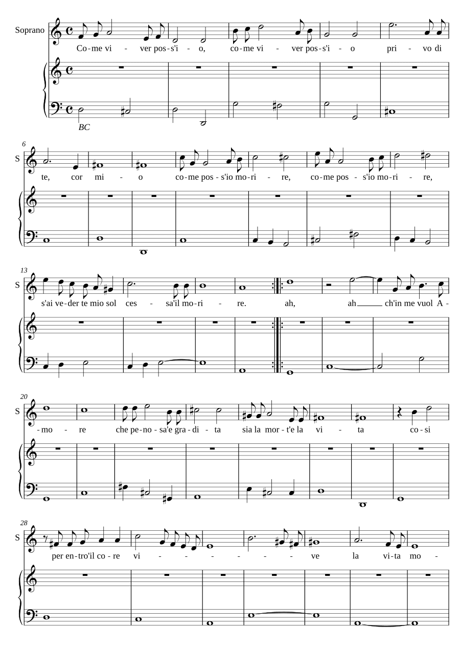 Как жить могу (Come viver poss'io)