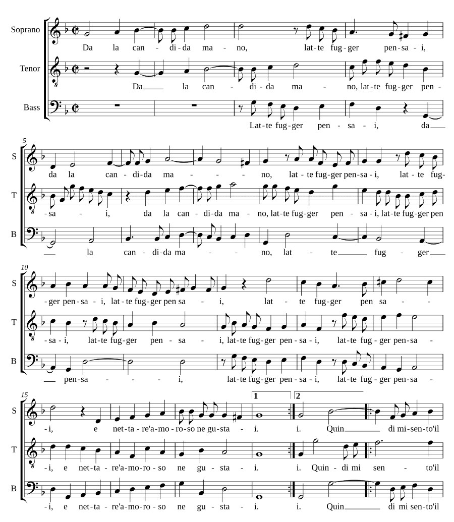 От белой руки (Da la candida mano)