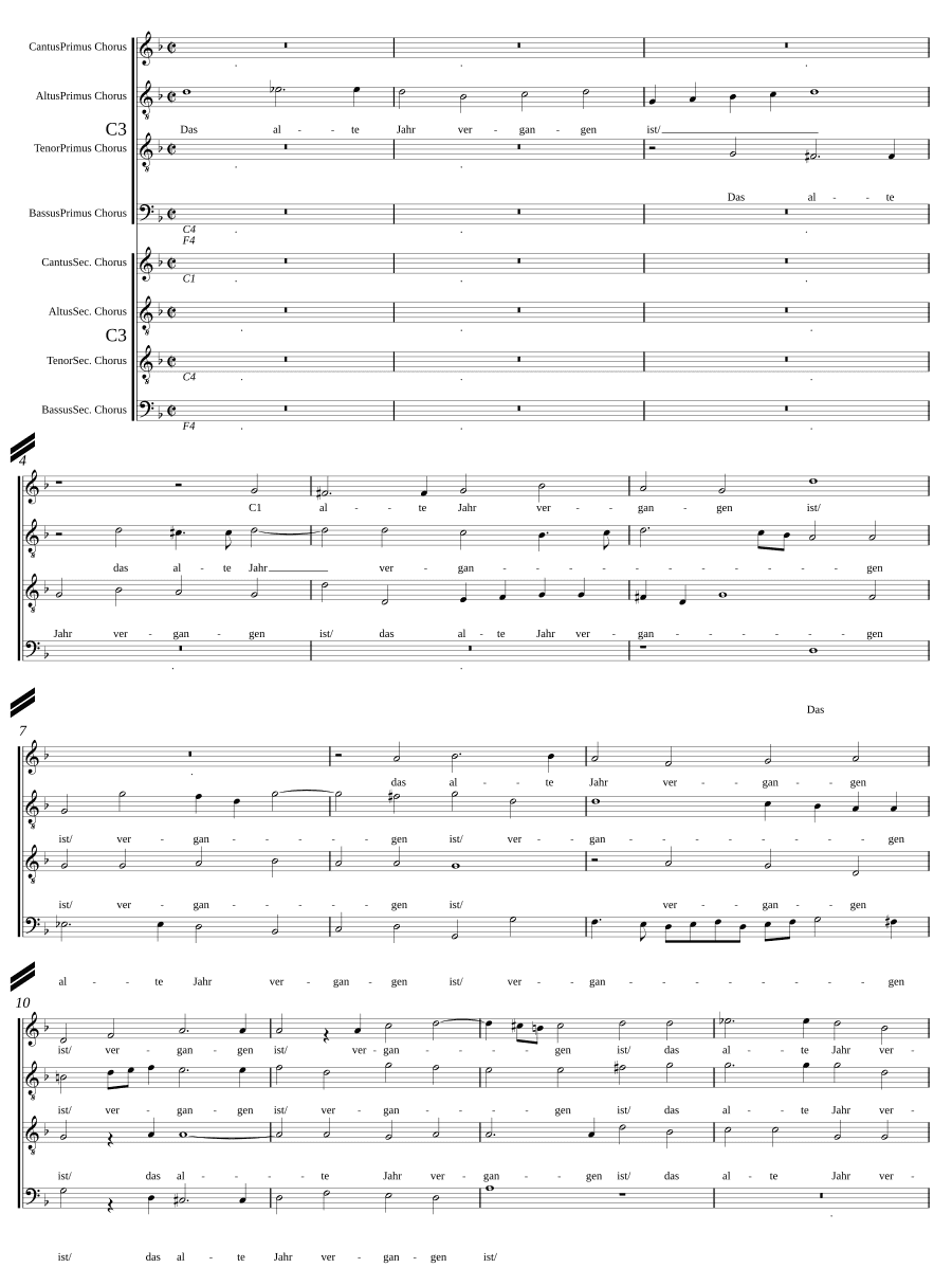 Прошёл старый год, а 8 (Das alte Jahr vergangen ist a 8)