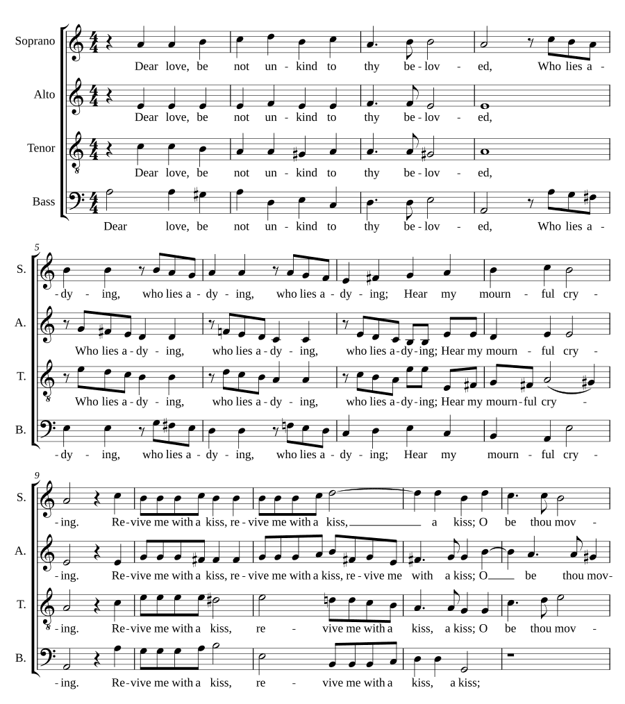 Дорогая любовь, не будь жестока (Dear love, be not unkind)
