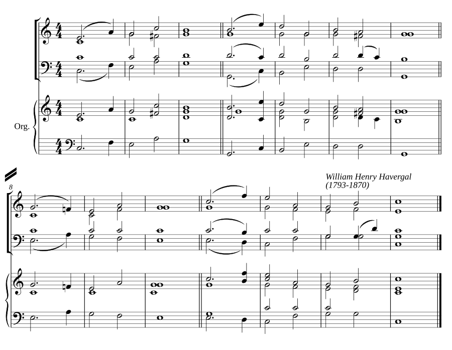 Двойной распев до мажор V (Double chant in C major V)