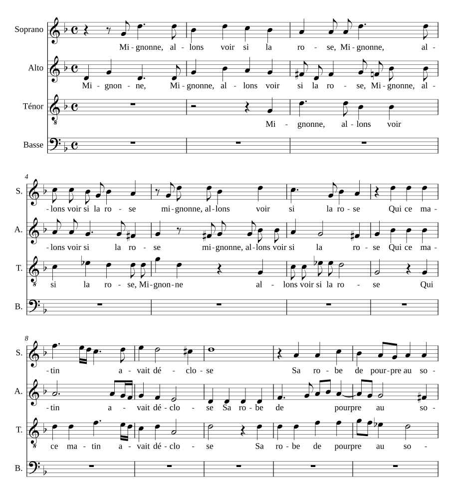 Милая, пойдём смотреть (Mignonne, allons voir)