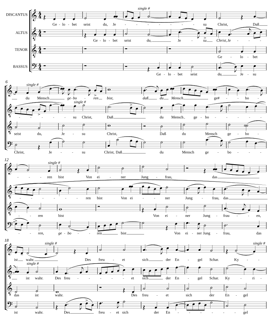 Хвалим Тебя, Иисус Христос (Gelobet seist du, Jesu Christ)