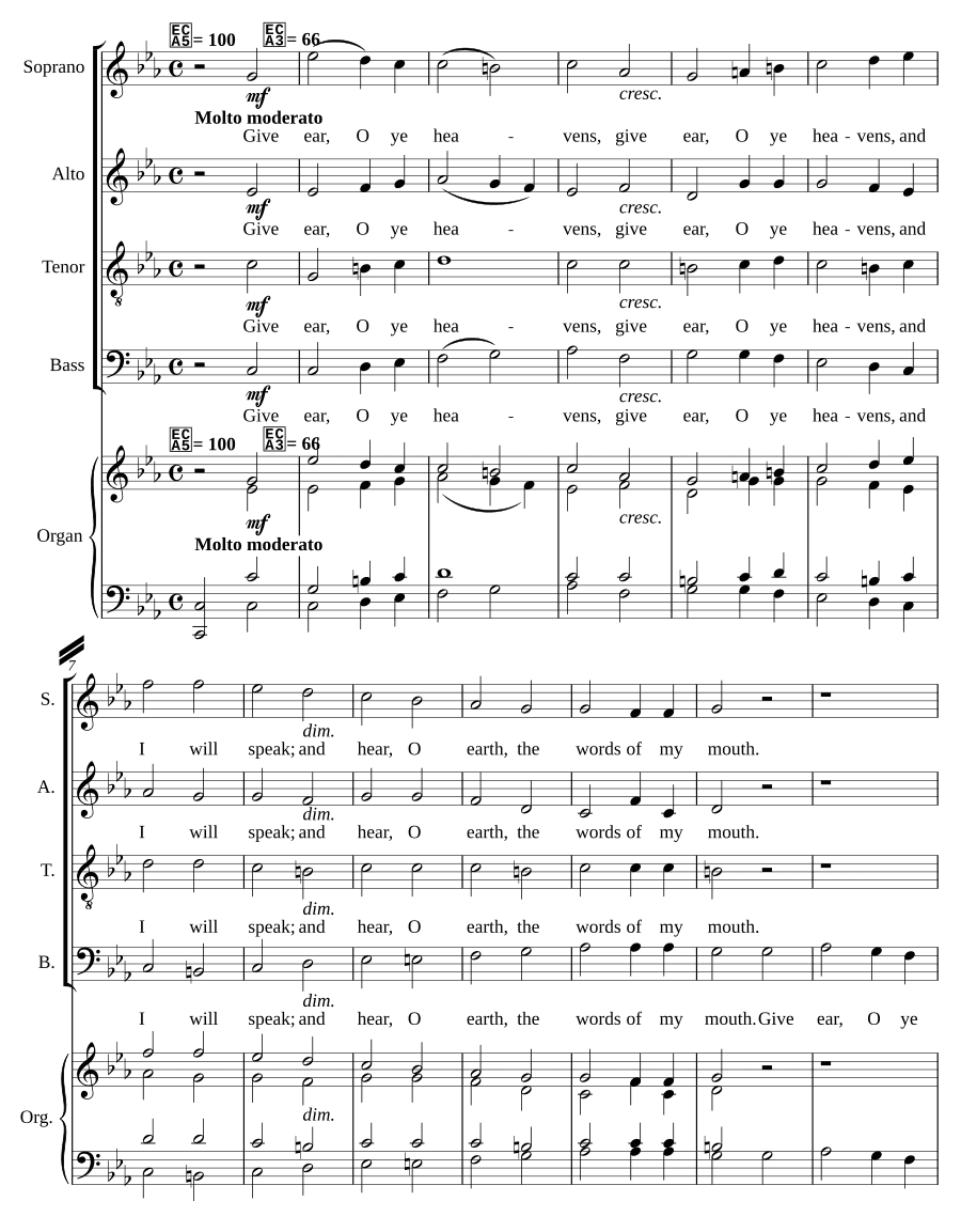 Внемлите, небеса (Give ear, O ye heavens)