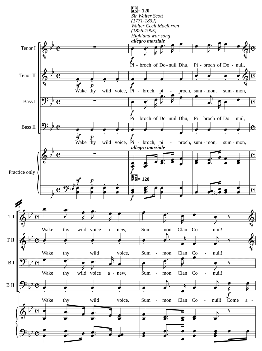 Горская военная песня (Highland war song)