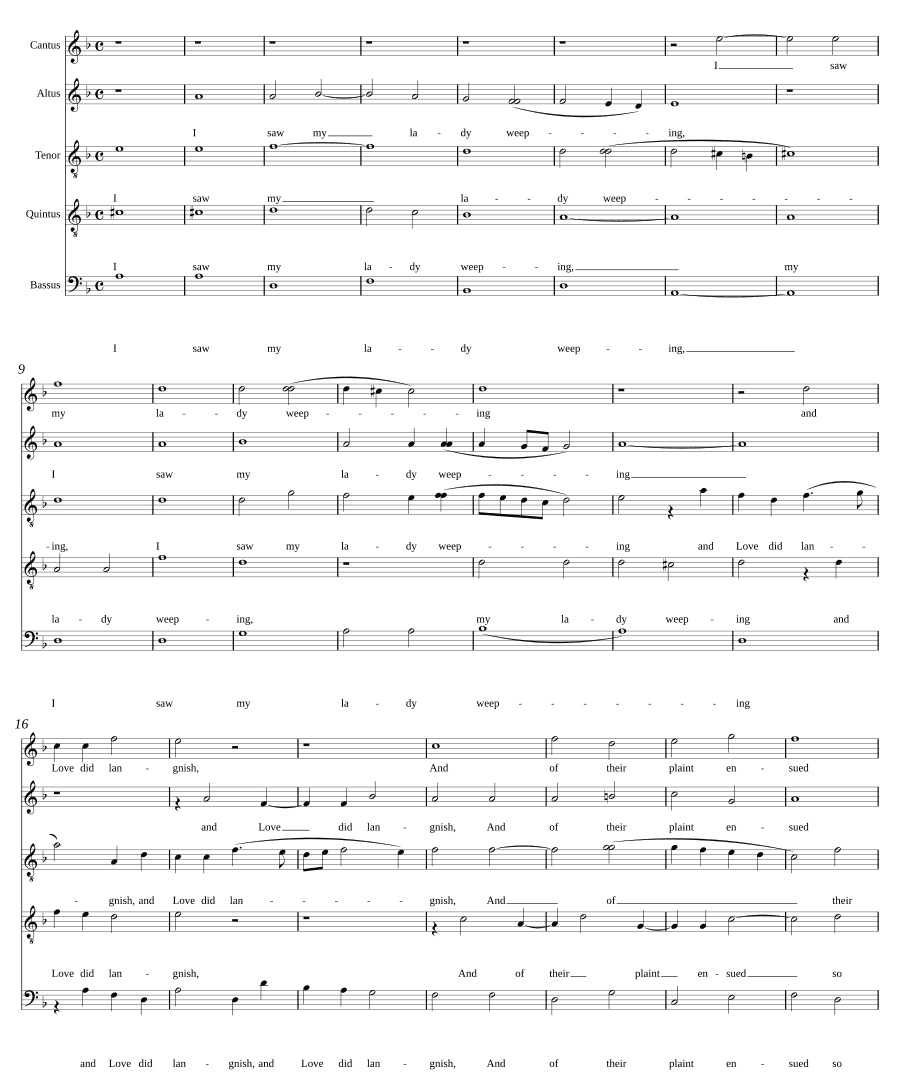 Я видел, как плакала моя дама (I saw my lady weeping)