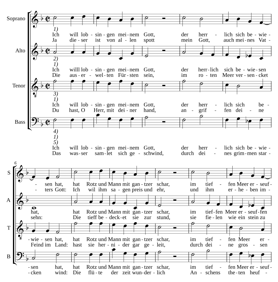 Я буду петь хвалу моему Богу (Ich will lobsingen meinem Gott)