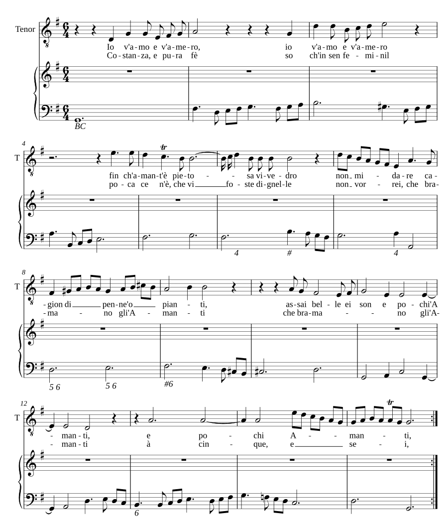 Я люблю тебя и буду любить (Io v'amo e v'amero)