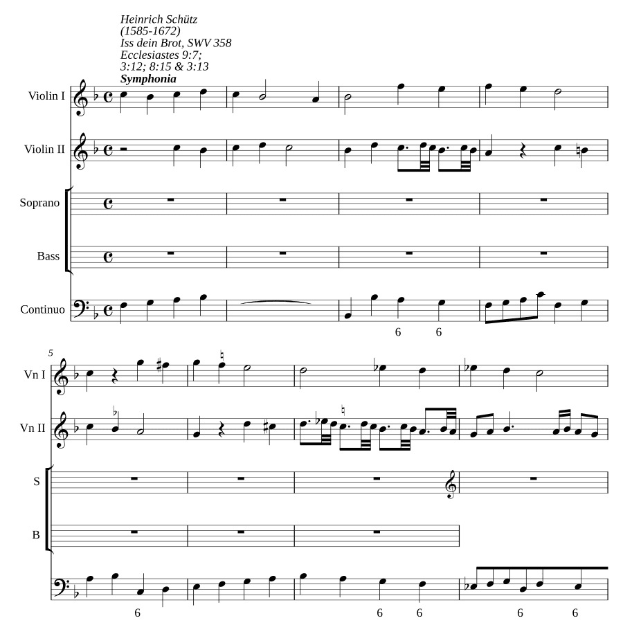 Ешь хлеб твой с радостью (Iss dein Brot mit Freuden, SWV 358)