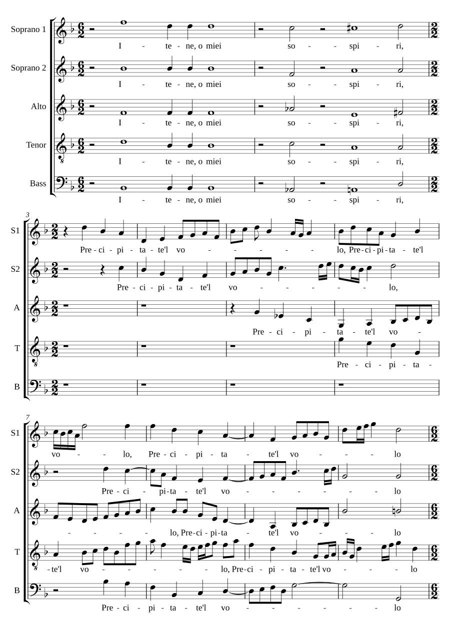 Утихни, мои вздохи (Itene o miei sospiri)