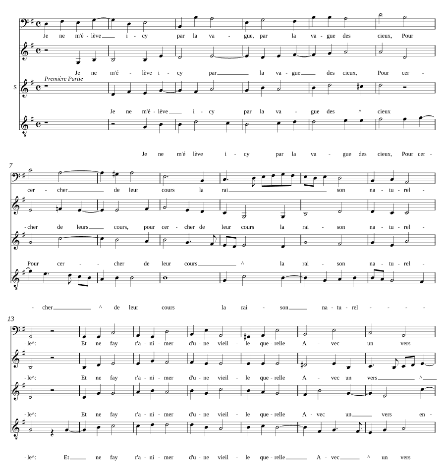 Я не возношу себя здесь волной небес (Je ne m'élève icy par la vague des cieux)