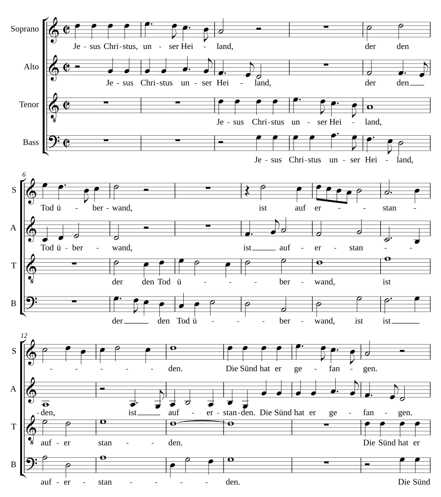 Иисус Христос, наш Спаситель, который смерть (Jesus Christus, unser Heiland, der den Tod)