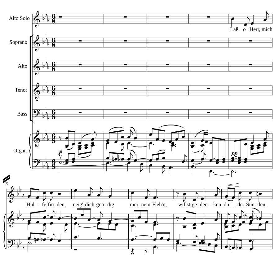 Позволь, о Господь, мне найти помощь (Lass', o Herr, mich Hülfe finden), соч. 96, № 1