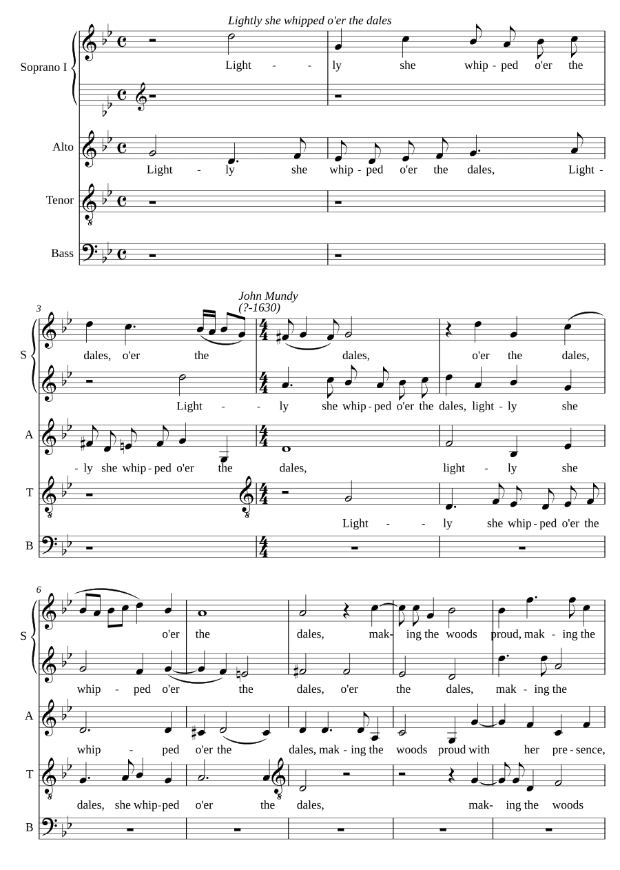 Легко она хлестала по долинам (Lightly she whipped o'er the dales)