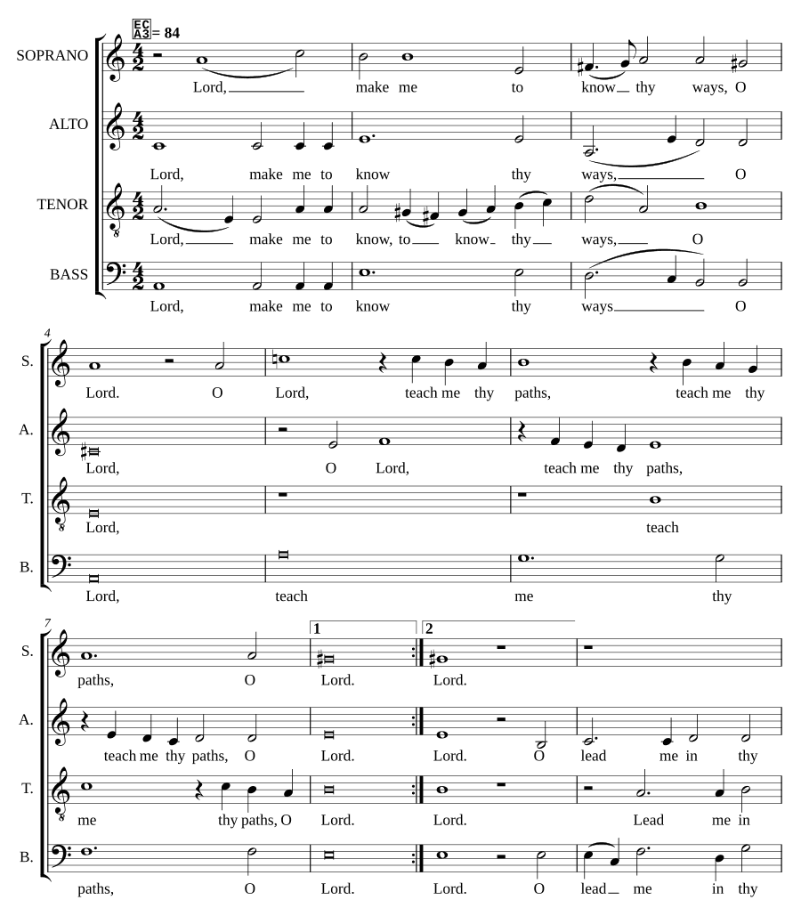 Господи, научи меня путям Твоим (Lord, make me to know thy ways)