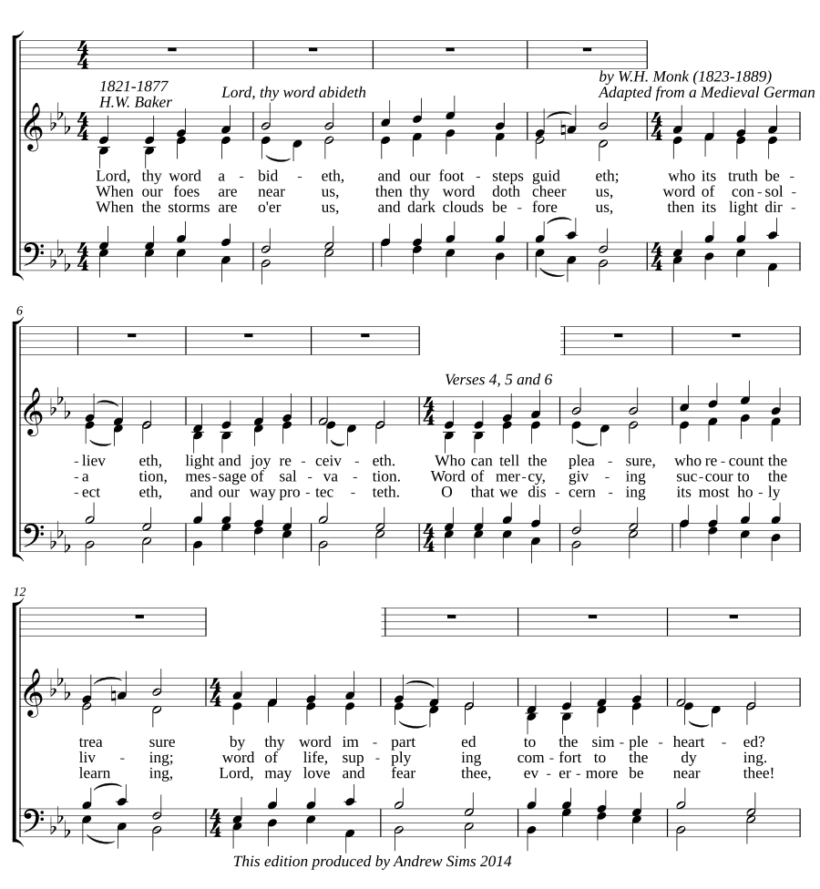 Господи, слово Твое пребывает (Lord, thy word abideth)