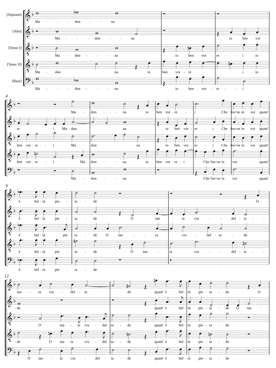 Мадонна, я бы очень хотел (Madonna, io ben vorrei)