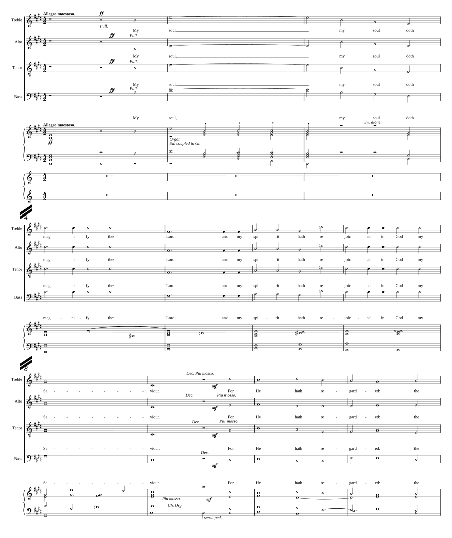 Magnificat и Ныне отпущаешь (Magnificat and Nunc Dimittis in E)