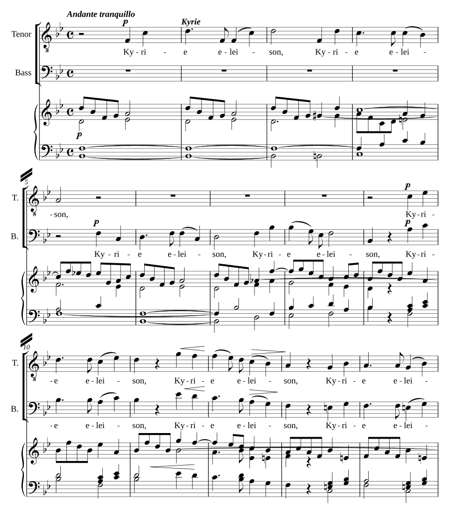 Месса си-бемоль для TB (Missa in B for TB)