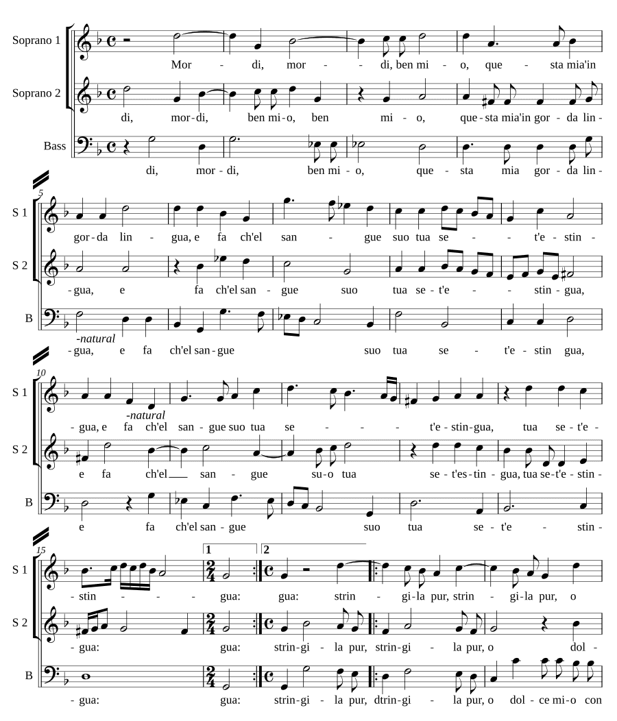 Укусил меня, мой милый (Mordi ben mio)