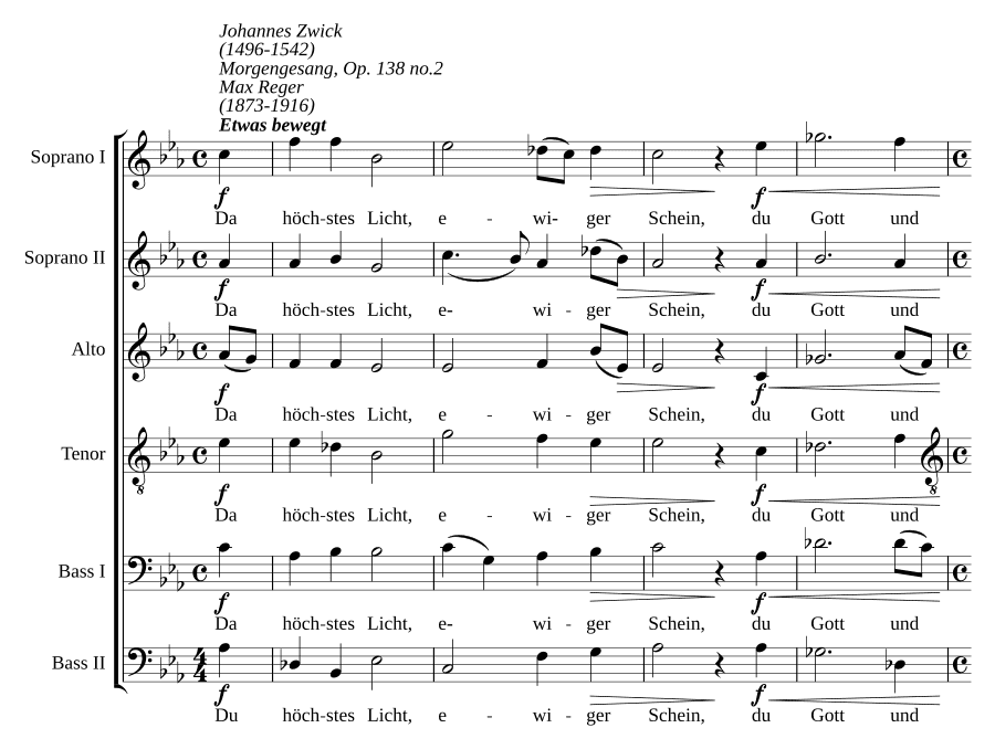 Утренняя песнь, соч. 138, № 2 (Morgengesang, Op. 138, No. 2)