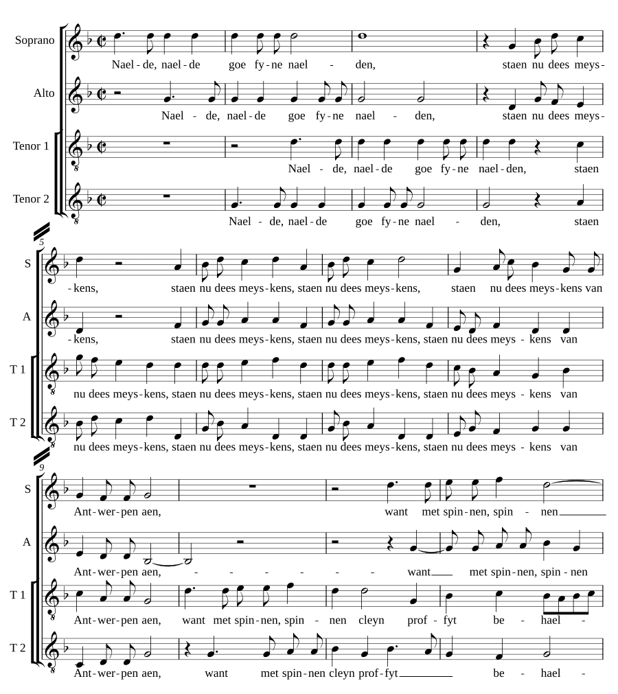 Нежно, нежно иди красиво (Naelde, naelde goe fyne)