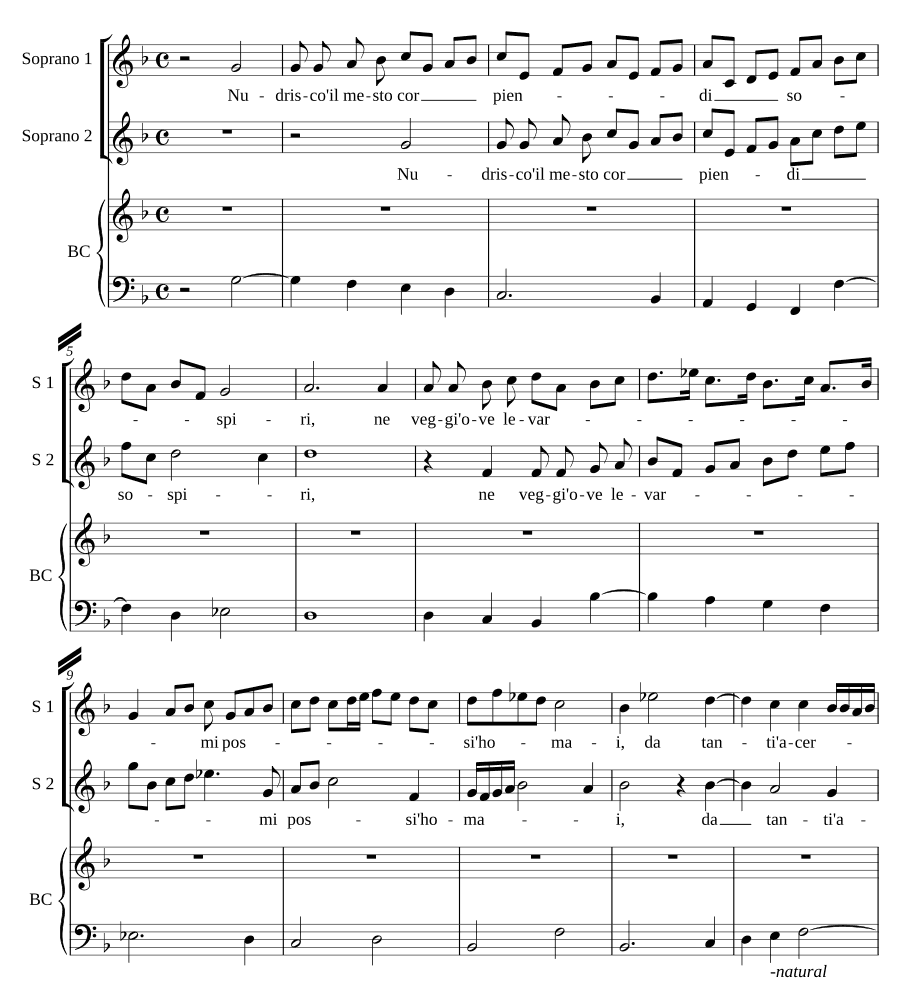 Я утешаю печальное сердце (Nudrisco il mesto cor)