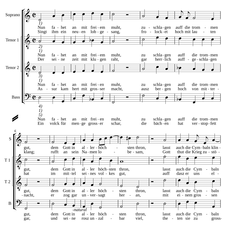 Начинайте с свободным духом (Nun fahet an mit freien muht)