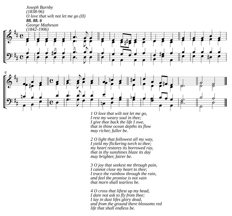 O love that wilt not let me go (II)