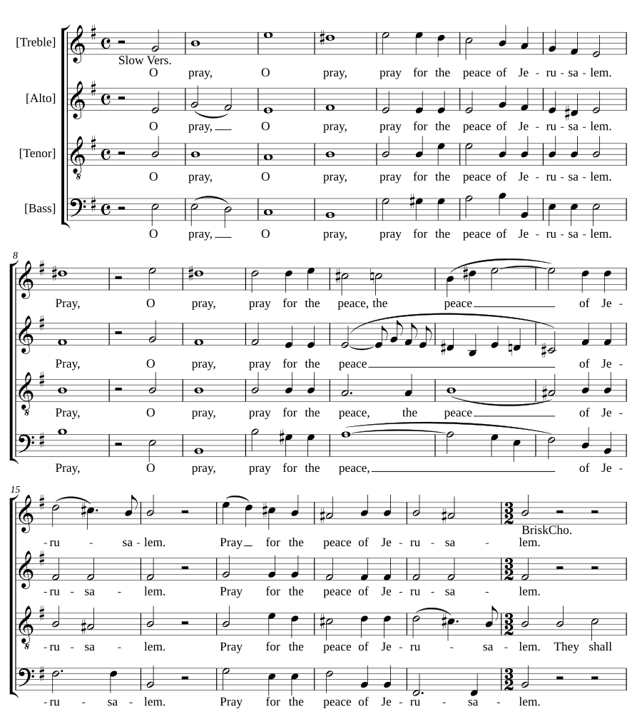 Молитесь о мире Иерусалима (O pray for the peace of Jerusalem)