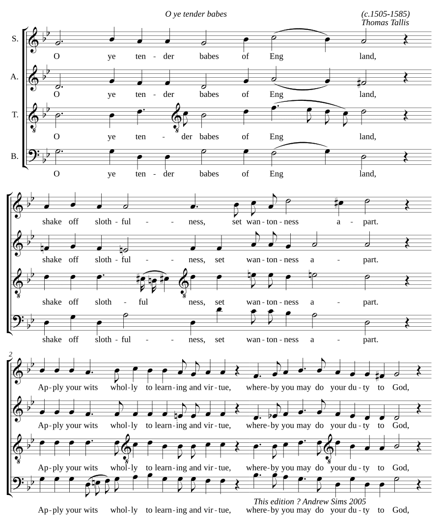 О, вы нежные младенцы (O ye tender babes)