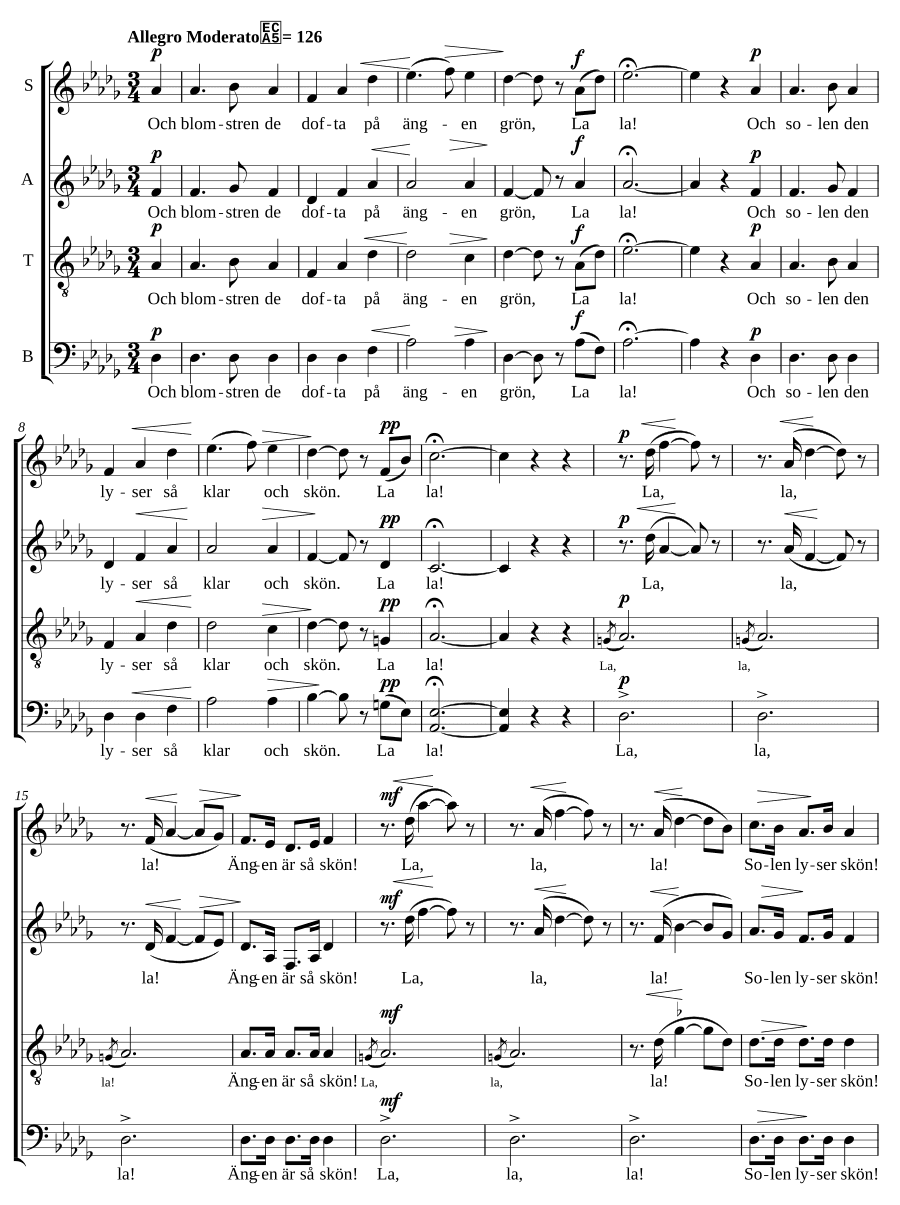 Ах, цветы благоухают (Och blomstren de dofta)