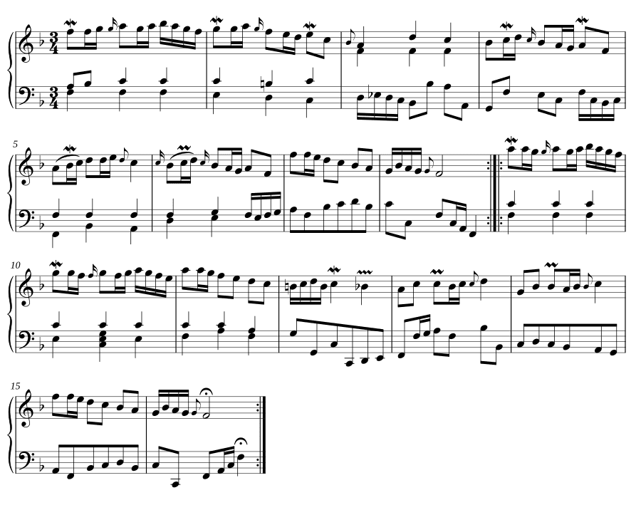 Полонез фа мажор, BWV Anh. 117a