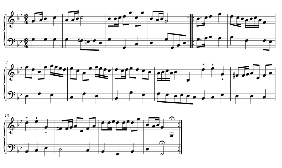 Полонез соль минор, BWV Anh. 119