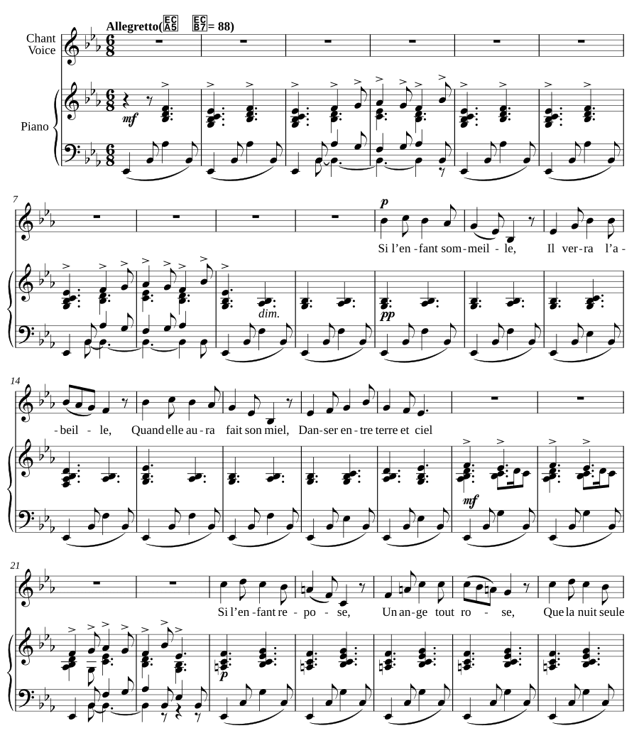Колыбельная (Berceuse). 20 мелодий, соч. 21