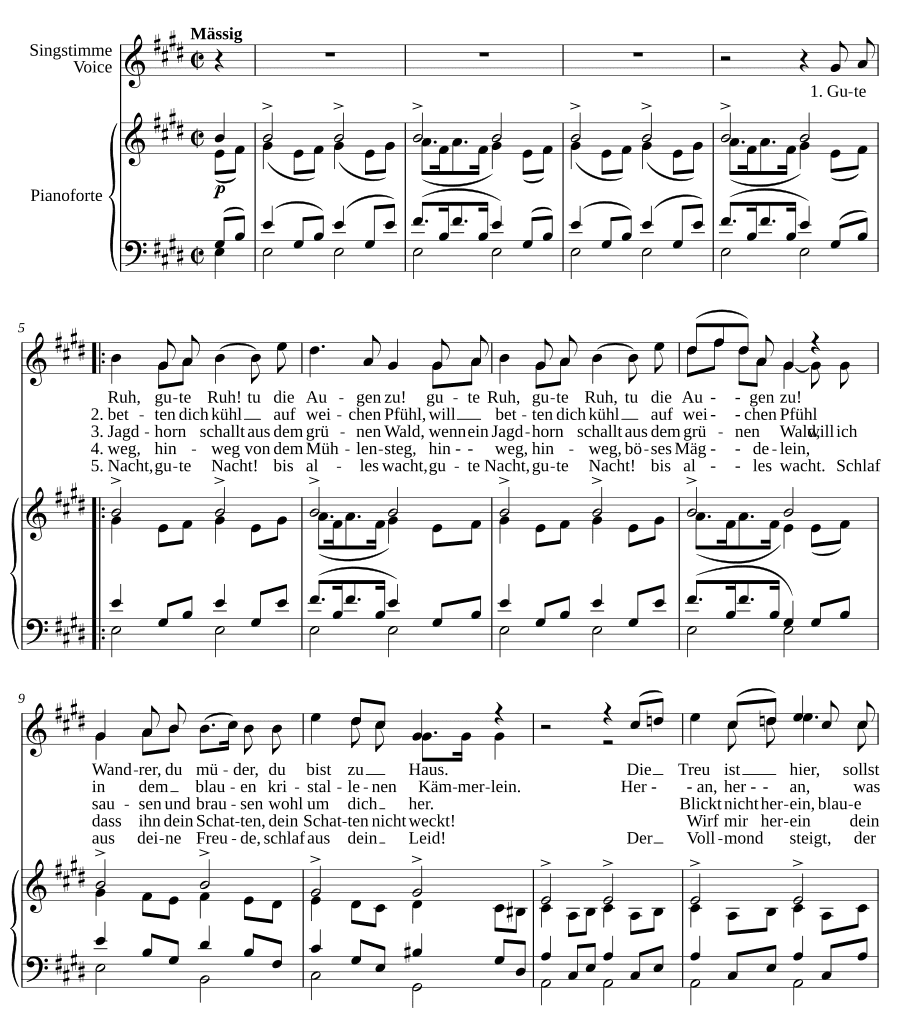 Колыбельная ручья (Des Baches Wiegenlied). Прекрасная мельничиха