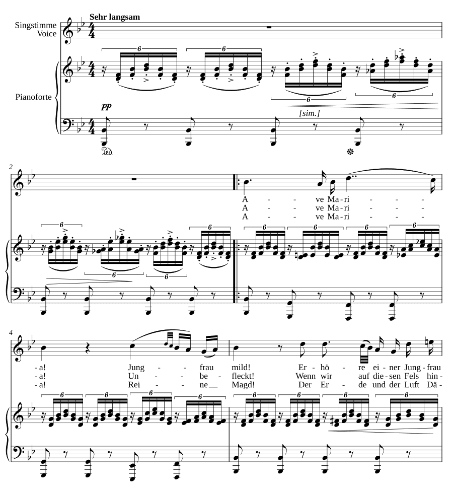Третья песня Эллен (Ave Maria) (Ellens Gesang III, D.839 (Ave Maria)). Соч. 52