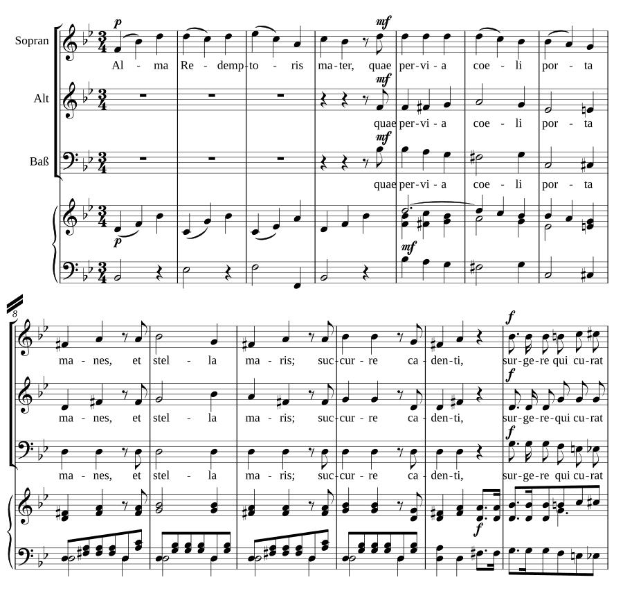 4 антифоны Девы Марии с органом (4 Marienantiphonen mit Orgel)