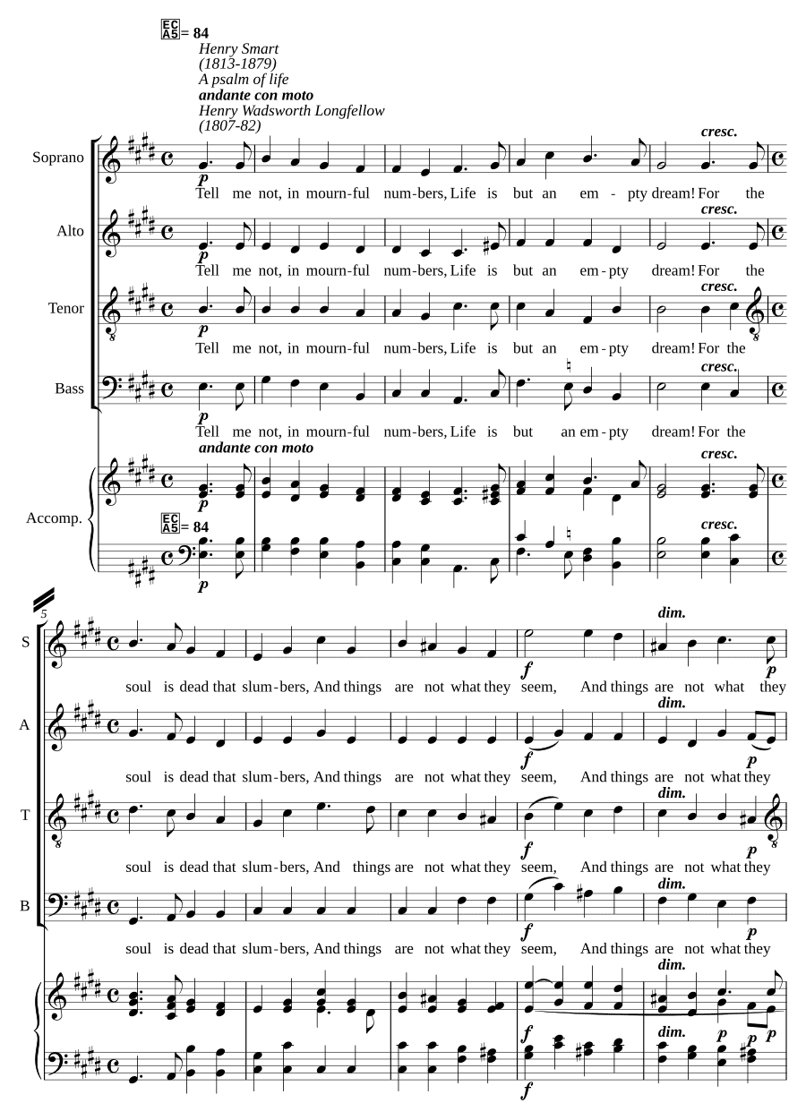 Псалом жизни (A psalm of life)