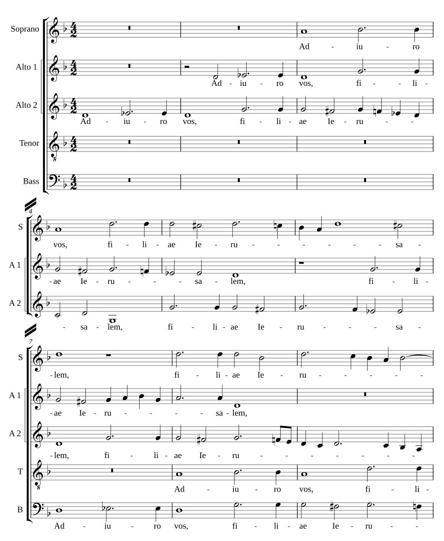 Клянусь вами, дочери Иерусалима (Adiuro vos, filiae Ierusalem)