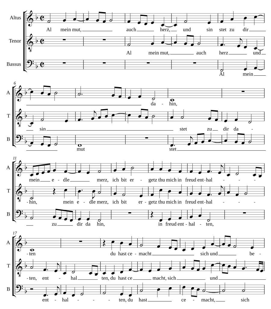 К моей храбрости (Al mein mut)