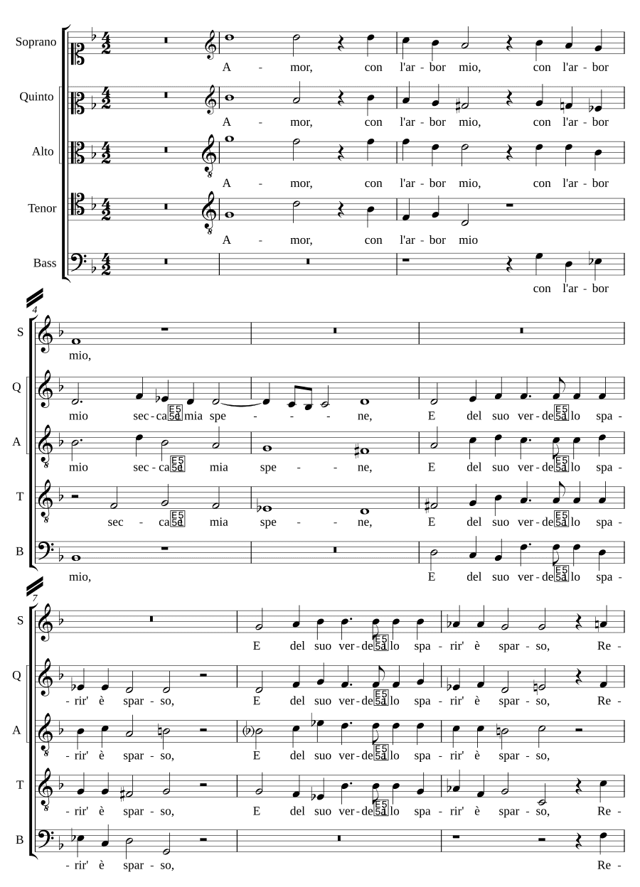 Любовь, с моим деревом (Amor, con l'arbor mio)